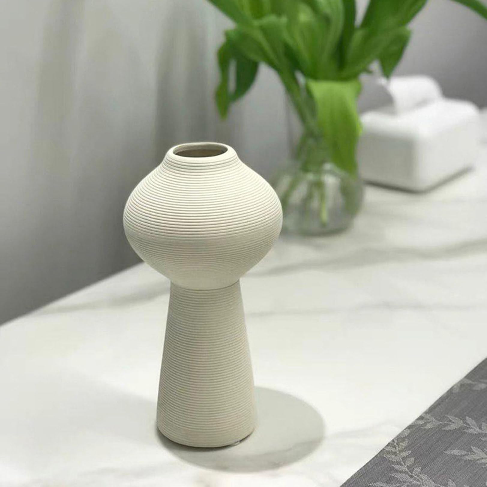 Amazon.co.jp: YJFFQ 陶器 フラワーベース 花瓶 大きい 25cm 花瓶